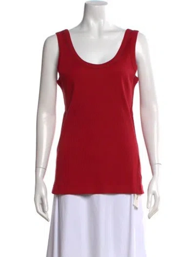 Pre-owned Brunello Cucinelli Scoop Neck Sleeveless Top W/ Tags In Red