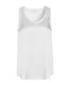 Brunello Cucinelli Stretch-silk Satin Reversible Tank Top In White
