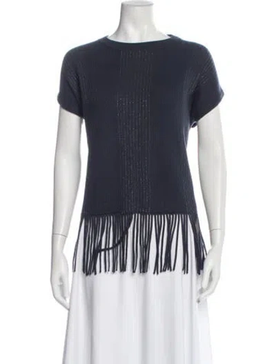 Pre-owned Brunello Cucinelli Scoop Neck Sweater In Blue