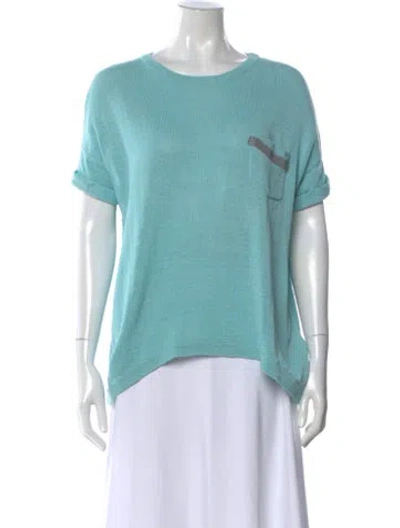 Pre-owned Brunello Cucinelli Scoop Neck Sweater In Blue