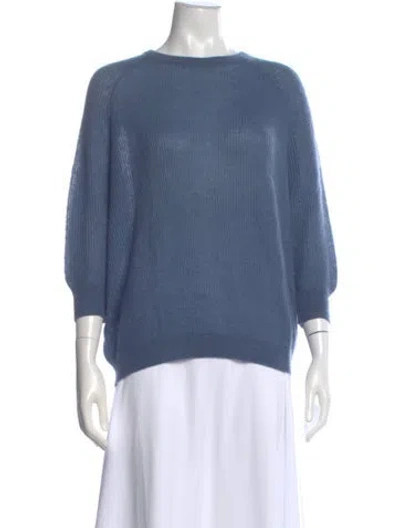 Pre-owned Brunello Cucinelli Scoop Neck Sweater In Blue