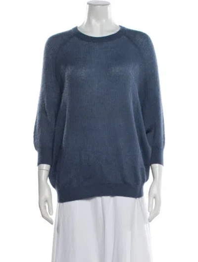 Pre-owned Brunello Cucinelli Scoop Neck Sweater In Blue