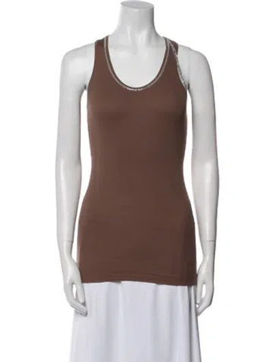 Pre-owned Brunello Cucinelli Scoop Neck Sweater In Brown