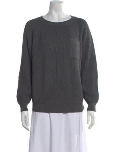 Pre-owned Brunello Cucinelli Scoop Neck Sweater In Gray