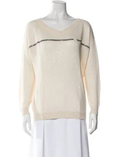 Pre-owned Brunello Cucinelli Scoop Neck Sweater In Neutral