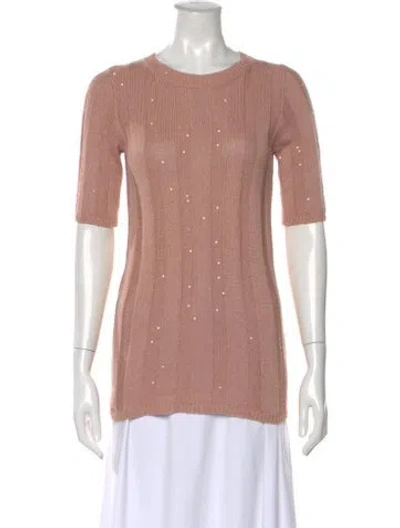 Pre-owned Brunello Cucinelli Scoop Neck Sweater In Pink
