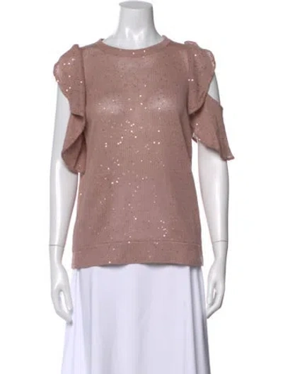 Pre-owned Brunello Cucinelli Scoop Neck Sweater In Pink