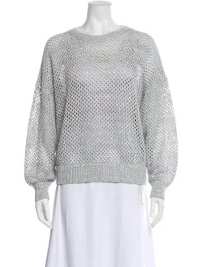 Pre-owned Brunello Cucinelli Scoop Neck Sweater W/ Tags In Gray