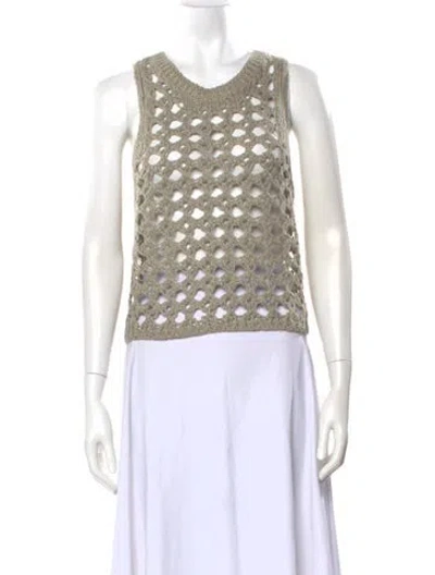 Pre-owned Brunello Cucinelli Scoop Neck Sweater W/ Tags In Neutral