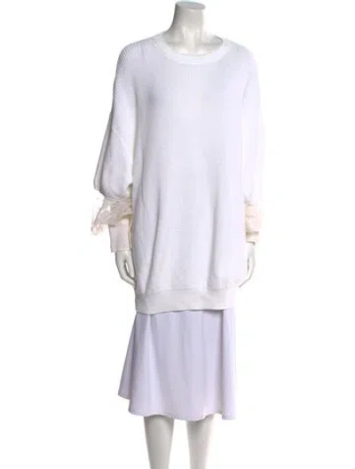 Pre-owned Brunello Cucinelli Scoop Neck Sweater In White