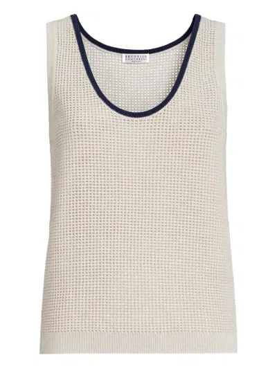 Brunello Cucinelli Scoop-neck Tank Top In Neutral
