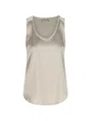 Brunello Cucinelli Scoop-neck Tank Top In Neutral