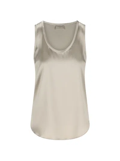 Brunello Cucinelli Scoop-neck Tank Top In Neutral