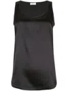 Brunello Cucinelli Scoop Neck Vest In Black