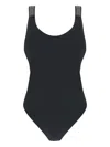 Brunello Cucinelli Backless One-piece Swimsuit With Diamond Cut Straps In Black
