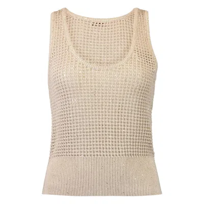 Brunello Cucinelli Scoop-neck Top In Neutral