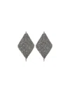 Brunello Cucinelli Sculptured Earrings In Rodio Nero