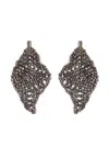Brunello Cucinelli Sculptured Silver Earrings In Silver