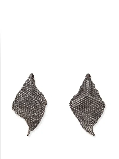 Brunello Cucinelli Sculptured Silver Stearling 925 Earrings