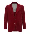 Brunello Cucinelli Sea Island Cotton-corduroy Deconstructed Blazer In Red