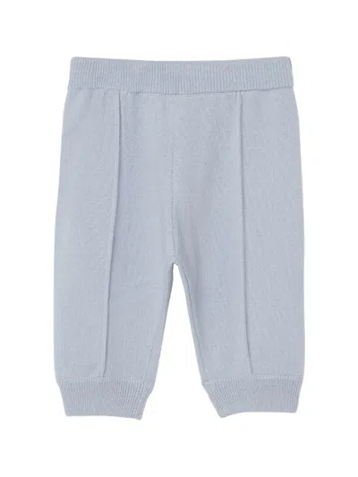 Brunello Cucinelli Babies' Seam-detail Cashmere Trousers In Blue