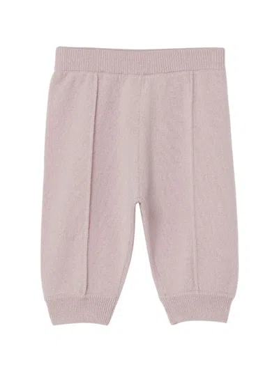 Brunello Cucinelli Babies' Seam-detail Cashmere Trousers In Pink
