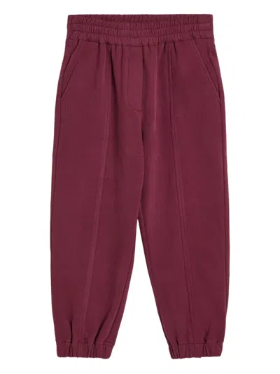 Brunello Cucinelli Kids' Seam-detail Track Pants In Red