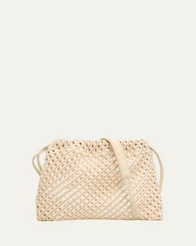 Brunello Cucinelli Seaside Openwork Monili-trim Shoulder Bag In Neutral