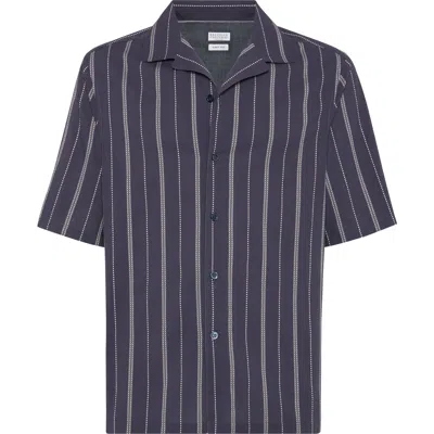 BRUNELLO CUCINELLI BRUNELLO CUCINELLI SEERSUCKER SHIRT