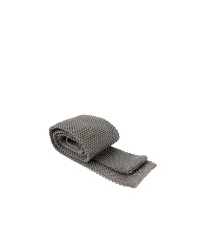 Brunello Cucinelli Self-fastening Tie In Gray