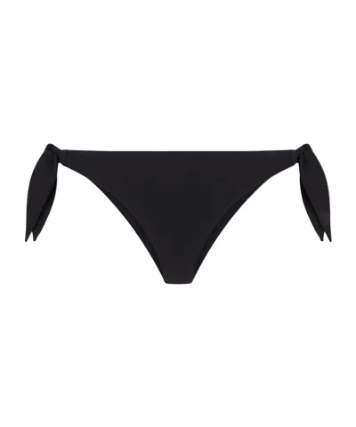 Brunello Cucinelli Self-tie Bikini Bottom In Black
