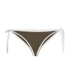 Brunello Cucinelli Triangle Bikini Set Nylon Silk Blend In Brown