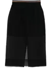 Brunello Cucinelli Semi-sheer Midi Skirt In Black