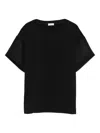 Brunello Cucinelli Semi-sheer Panel Round Neck T-shirt In Black