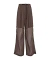 Brunello Cucinelli Hose Mit Weitem Bein In Brown