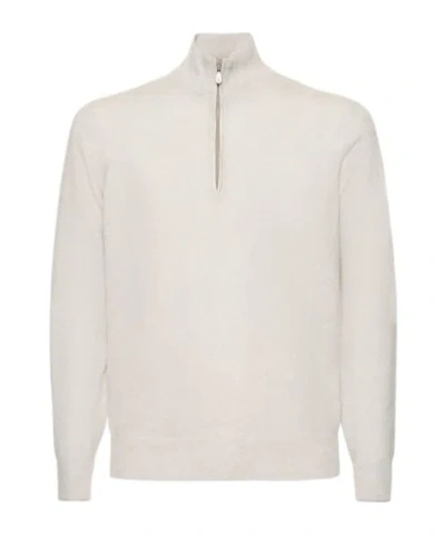 Brunello Cucinelli Kaschmir-rollkragenpullover In Light Grey