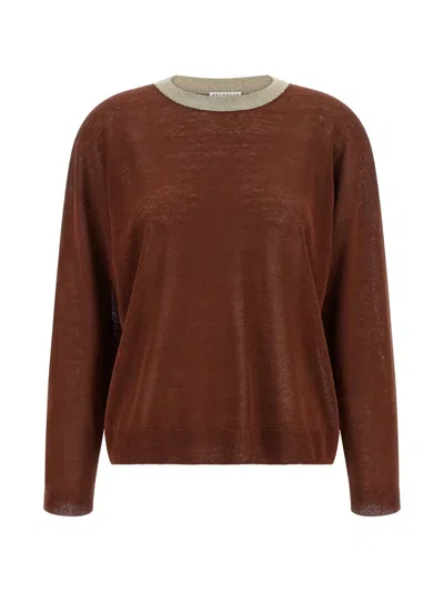 Brunello Cucinelli Semi-transparent Sweater In Multi