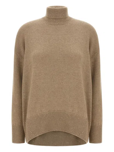 BRUNELLO CUCINELLI SEQUIN-APPLIQUE HIGH-NECK SWEATER