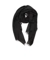 Brunello Cucinelli Sequin Cashmere-blend Scarf In Black