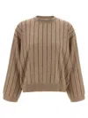Brunello Cucinelli Sequin Cashmere Sweater Sweaters And Cardigans Beige