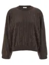 Brunello Cucinelli Sequined Vertical Striped Knitwear
