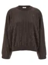 Brunello Cucinelli Sequined Vertical Striped Knitwear
