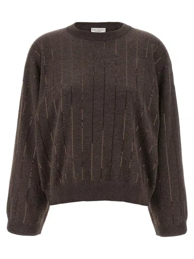 BRUNELLO CUCINELLI BRUNELLO CUCINELLI SEQUIN CASHMERE SWEATER