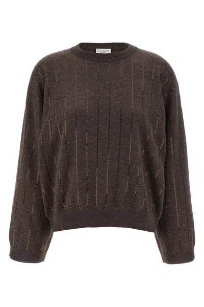 BRUNELLO CUCINELLI SEQUIN CASHMERE SWEATER