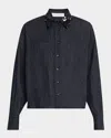 Brunello Cucinelli Sequin-collar Blouse In Gray