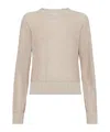 Brunello Cucinelli Linen-cashmere-silk Sequin Sweater In Nude