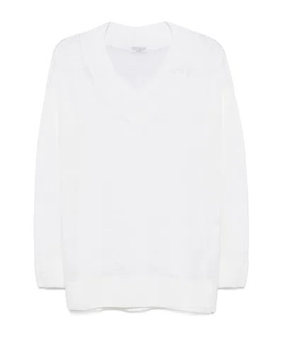 BRUNELLO CUCINELLI BRUNELLO CUCINELLI V-NECK KNIT SWEATER
