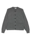 Brunello Cucinelli Sequin-embellished Button Cardigan In Gray