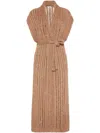 Brunello Cucinelli Sequin-embellished Cardi-coat In Brown