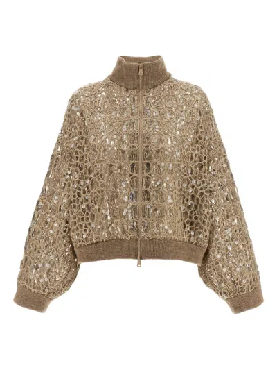 BRUNELLO CUCINELLI SEQUIN-EMBELLISHED CARDIGAN